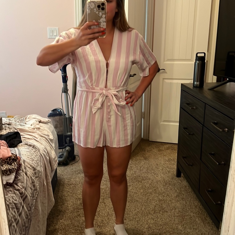 Striped romper